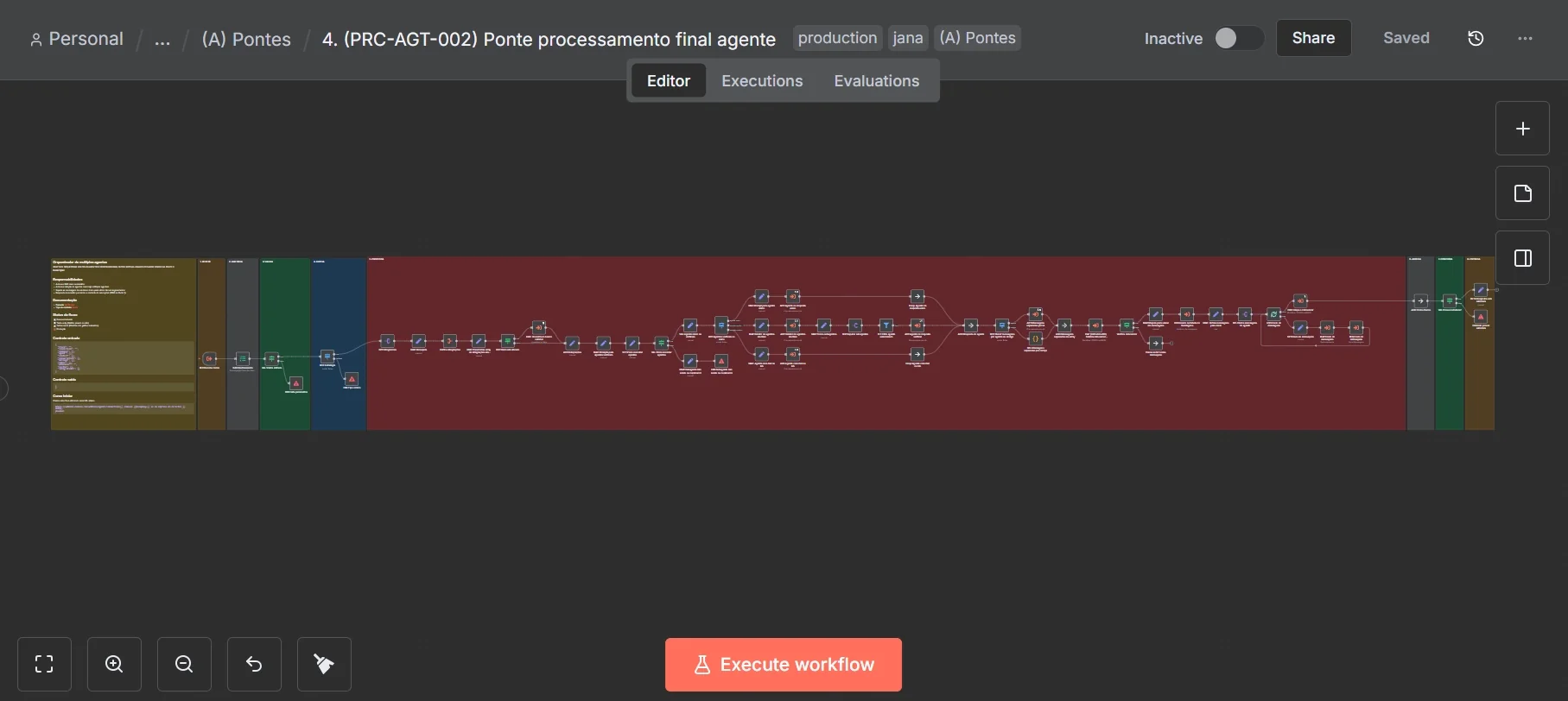Final agent processing pipeline — multi-agent (CrewAI-style) orchestration with specialist delegation