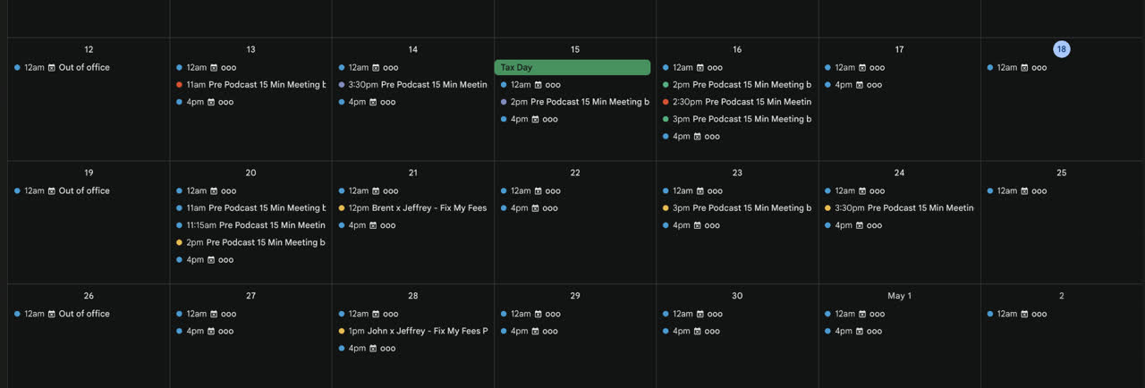 Cal.com calendar — meetings booked autonomously by the agent